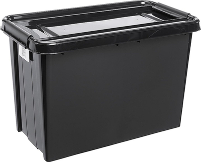 Kuti plastike Plast Team PROBOX RECYCLE, 70L, me rrota, e zezë