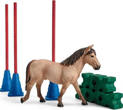 Set lodrash Schleich Farm World Pony Slalom, 12 pjesë, me figura, me ngjyra nga të gjitha