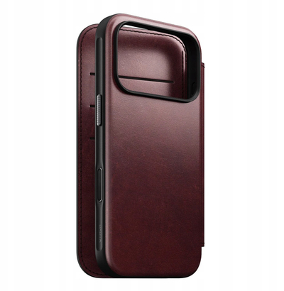 Këllëf folio lëkure Nomad Modern, për iPhone 16 Pro, lëkurë Horween, kafe
