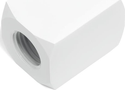 Pjesë lidhëse T Alphacool HF TEE Round G1/4, metal, e bardhë