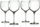Set gotash verë e kuqe Alessi Mami XL SG119/0S4, 4 copë, kristal, transparente