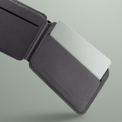 Portofol magnetik telefoni Uniq Lyden DS, RFID, mbajtëse kartelash dhe telefoni, i verdhë gri