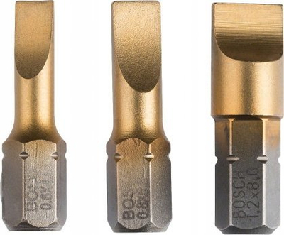 Set bitash kaçavidë Bosch Maxgrip, 3 copa, 25mm 1/4", ngjyrë ari