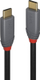 Kабел USB C Lindy Anthra Line, 2m, USB 3.2 Gen 2, 100W PD, сив