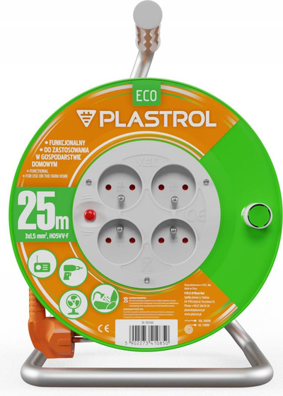 Kabllo zgjatuese Plastrol, 4 priza, 25m 