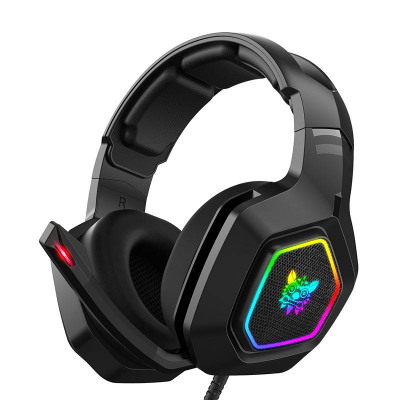 Kufje gaming Onikuma K10, me kabllo, mikrofon, RGB, të zeza