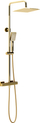 Set dushi Valvex Cubus Gold 2447060, kolonë dushi, bateri termostatike, ngjyrë ari