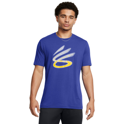 Bluzë T shirt për meshkuj Under Armour Curry Logo Trend, pambuk poliester, blu