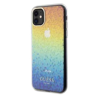 Husë telefoni Guess IML Faceted Mirror Disco Iridescent për iPhone 11 Xr 6.1\", shumëngjyrëshe