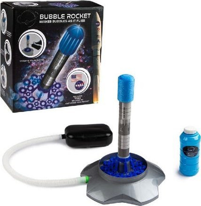 Lodër raketë flluskash NASA Bubble Rocket, me pompë këmbë, për fëmijë 5+