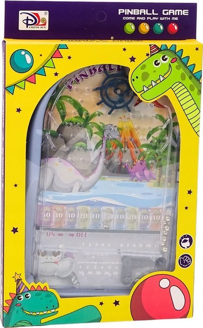 Lojë pinball LeanToys Dinosaurs Dragon, për fëmijë, blu