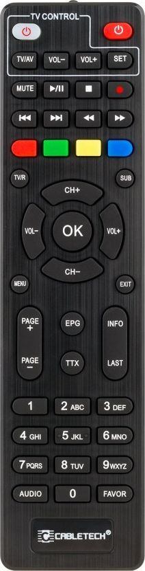Marrës DVB T Cabletech URZ0336B, USB, ekran dixhital, i zi