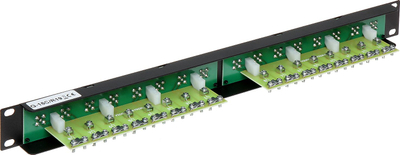 Panel video Genway G-16C/R19, 16 kanale, për rack 19", i zi