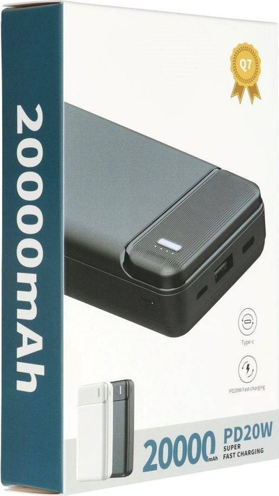 Powerbank PURIDEA Q7, 20000mAh, 20W PD QC3.0, i bardhë