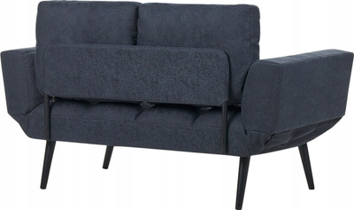 Divan-krevat Beliani Brekke, 2 vende, material tekstili, blu e errët