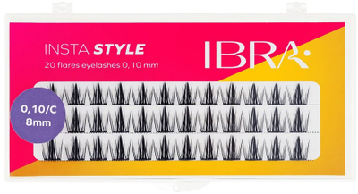 Tufa qerpikësh IBRA Insta Style, 20 copa, 8mm, të zezë