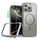 Kllaf telefoni ESR Classic për iPhone 16 Pro Max, MagSafe, set 4 në 1, mat gjysmë transparent gri