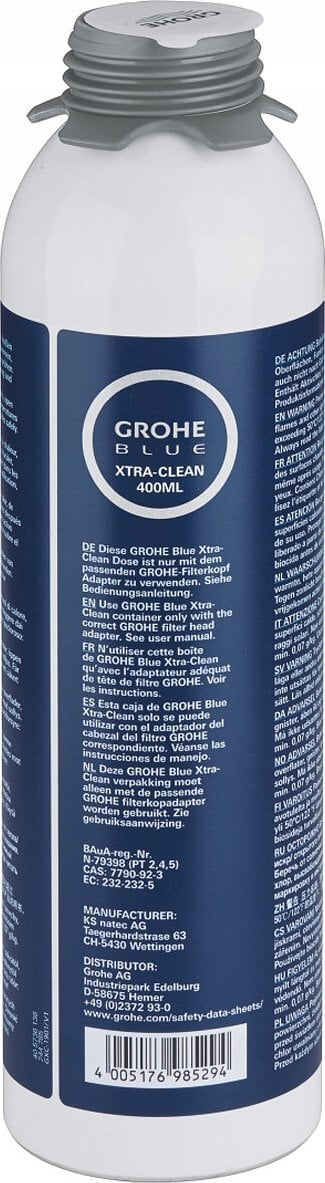 Патрона за чистење Grohe 40434001, за батерии и водни системи, сино сребрена