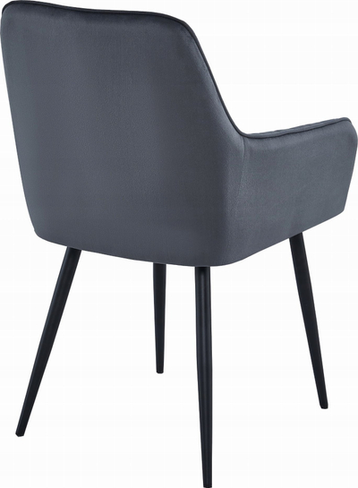 Set karrigesh SOLDEN Velvet, 2 copë, kadife gri e errët, këmbë të zeza