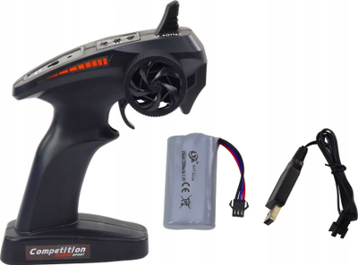 Makine sportive me pult LEAN Toys RC, shkalle 1:8, me drita dhe ze, e kuqe