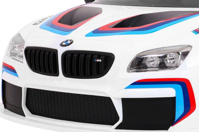 Makina elektrike Ramiz BMW M6 GT3, 131 cm, deri 30 kg, e bardhë