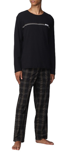 Set pizhame për meshkuj HUGO BOSS 50479314-001, të zeza/hirta