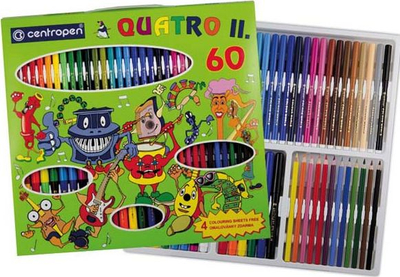 Set vizatimi Centropen Small Artist 9396, 30 markera me ngjyra, 12 lapsa dylli, shumëngjyrësh