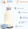 Shishe uji për kalamoj Bestie Bottle White Sheep, 16oz, çelik inox i izolum, e bardhë