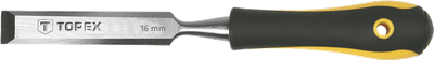 Daltë druri Topex 09A414, 14mm, çelik CrV, dorezë dy-materialëshe