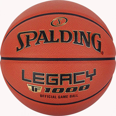 Топка за кошарка Спалдинг TF-1000 Legacy Logo FIBA 76964Z, композитна кожа, одобрена од ФИБА, кафеава