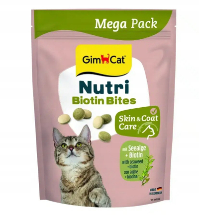 Shpërblim për mace GimCat Nutri Biotin Bites me algë deti, 425 g