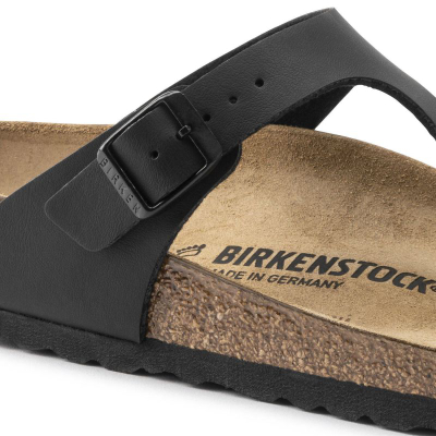 Чевли Birkenstock Gizeh W 43691, веганска микрофибра, ѓон од природна плута, црни