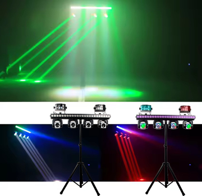 Сет осветлување Light4Me MT BAR 3, 4x40W RGBW ЛЕД, движечки глава wash derby, со статив