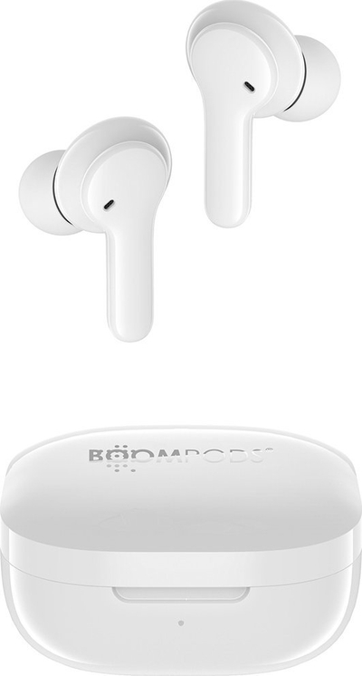 Kufje pa tela Boompods Bassline BCOWHT, Bluetooth, me prekje, të bardha
