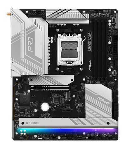 Pllakë amë Asrock B650 Pro RS WiFi, Socket AM5, DDR5, argjend