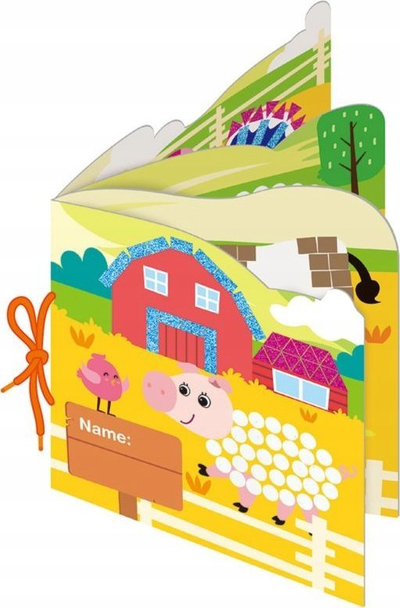 Set mozaikësh për kalamoj Fat Brain Toys Mosaic Junior Kafshët e fermës, punime me dorë, mosha 3 7 vjeç, shumëngjyrësh
