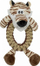 Lodër për qen Duvo+ Toy Tug Ring Tiger, pelush me litar najloni, me zë, me shumë ngjyra