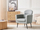 Karrige kolltuku SOBY Armchair, material tekstili, këmbë metalike, gri