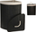 Shportë rrobash Bathroom Solutions Corner, trekëndëshe, bambu, e zezë