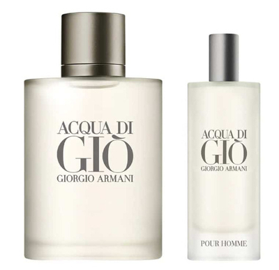 Set Eau de Toilette Giorgio Armani Acqua Di Gio Pour Homme, 50 ml + 15 ml