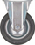 Фиксно транспортерско тркало, 125 mm, капацитет 100 kg, сиво