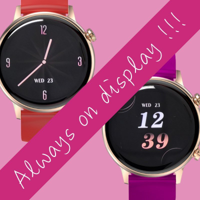 Smartwatch Rubicon Watch, pranon SMS dhe thirrje, ekran i zi