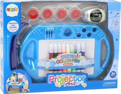 Projektor vizatimi për fëmijë LEAN Toys 19610, me tavolinë, blu