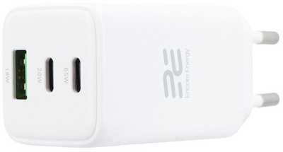 Karikues muri Encore Energy MD-6583Z, GaN 65W, 2x USB C 1x USB A, i bardhë