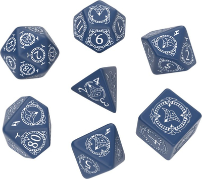 Сет коцки Q-Workshop Pathfinder Hell's Rebels, сини, бели