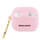 Kapak silikoni Hello Kitty për AirPods, me karabinë, rozë