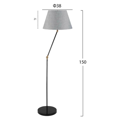 Llambë dyshemeje metalike Ø38×150 cm (HM7611.02)
