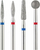 Set frezash DA583 Diamond Cutters, 4 copë, veshje diamant, argjendtë