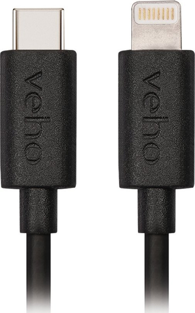 Kabllo karikimi Veho USB C në Lightning, 0.2m, i zi
