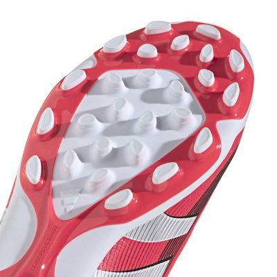 Këpuca futbolli Adidas Predator League 2G 3G AG M ID3837, material sintetik, me lidhëse, të kuqe